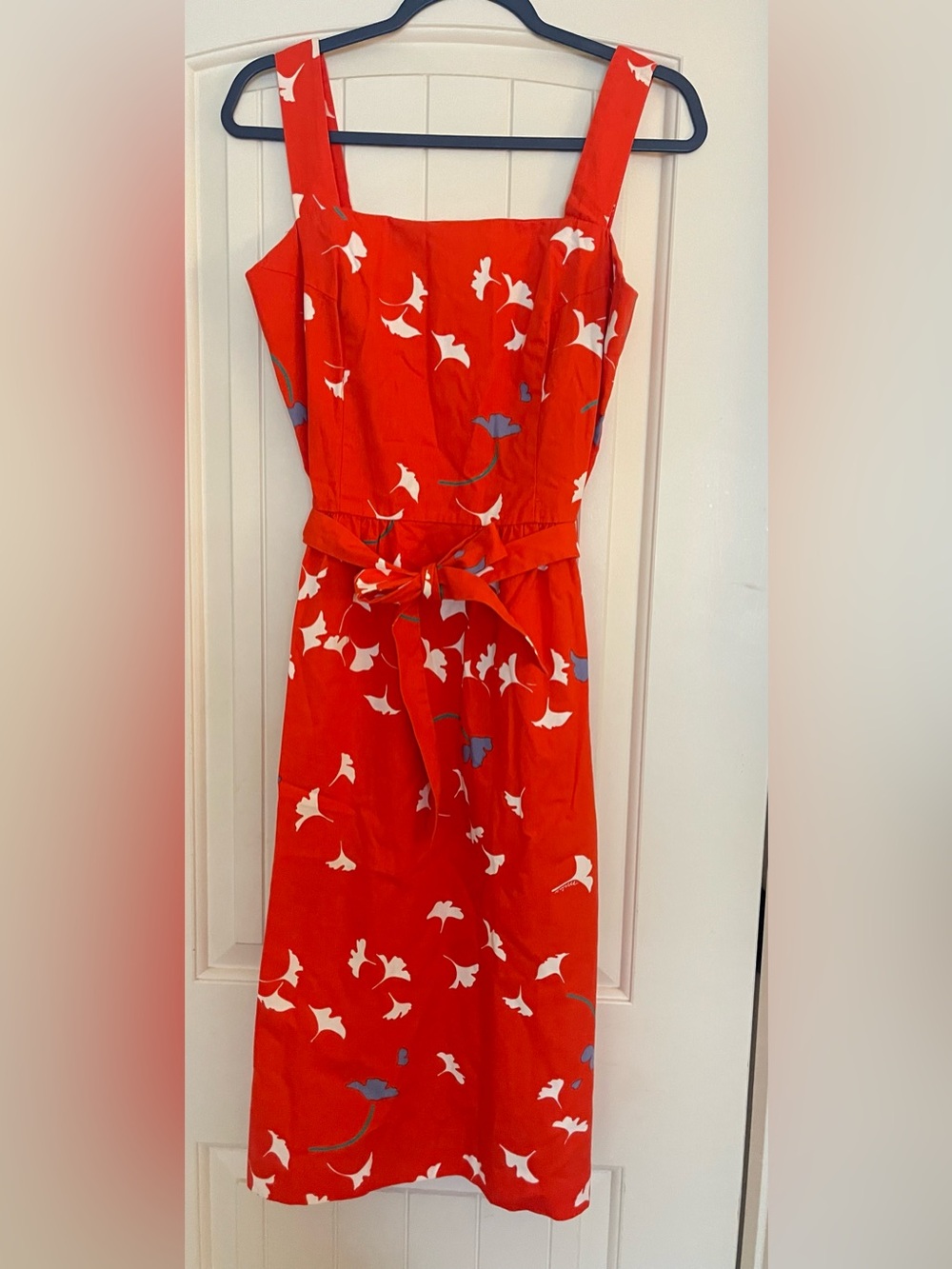 Vintage Malia Ginkgo Leaf Print Midi Sundress